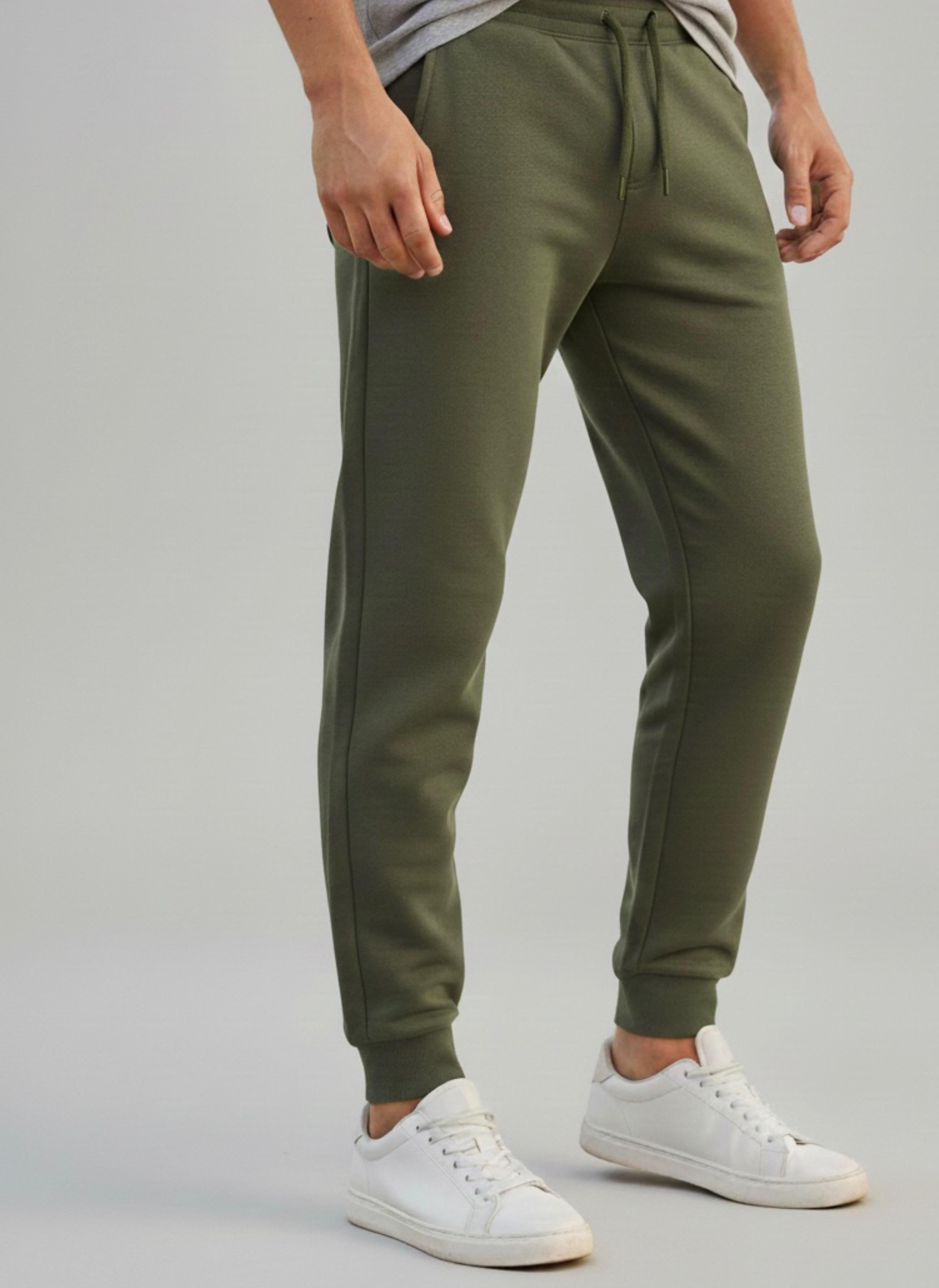 Simple Rib Cotton Fleece Trouser for Men